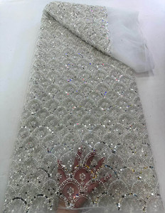 Nigeriano <span class=keywords><strong>abito</strong></span> da festa <span class=keywords><strong>in</strong></span> <span class=keywords><strong>pizzo</strong></span> francese con perline con paillettes ecologiche con motivo animale decorato ordine minimo 5 yarde per matrimoni - Product Image 5