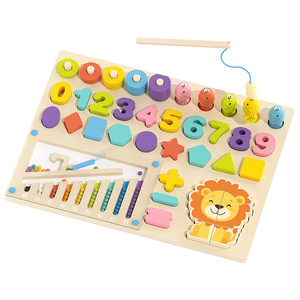 New Arrival 8 in 1 Fishing Figure Shape Match Learning 3D Puzzle Board Game Educational Sensory Montessori Toys Kids Boys Girls - Product Image 5