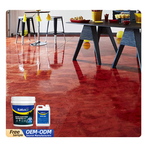 Revestimiento Epóxico Ecológico de 2 Componentes Resistente a los Arañazos, Resina Transparente Autonivelante, <span class=keywords><strong>Piso</strong></span> de Porcelana Líquida <span class=keywords><strong>para</strong></span> Aplicar con Brocha - Product Image 2