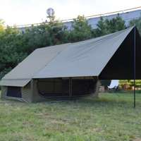 Tente gonflable Air Camp Pro à double couche en tissu Oxford 300D, revêtement imperméable, résistante à la neige, installation facile, abri extérieur pour la famille