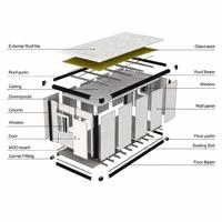 Casa Contenedor Prefabricada de Ensamblaje Rápido para Oficina Temporal en Obras de Construcción, Dormitorio para Personal, Cuarto de Almacenamiento
