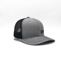 Groothandel Klassieke Grijze Zwarte Richardson Custom Design Logo Mesh 112 Rug Trucker Hoed