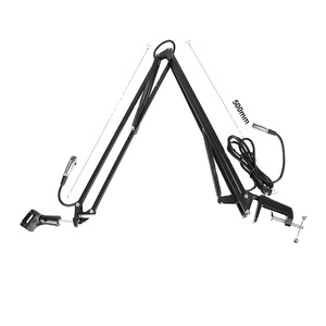 Micrófono de transmisión en vivo, marco de Metal giratorio Universal, micrófono XLR, soporte voladizo plegable sin resorte - Product Image 2