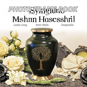 Marco de Fotos Conmemorativo de Metal Estilo Europeo Personalizado con Función de Cremación, Plegable, para Recuerdos - Product Image 2