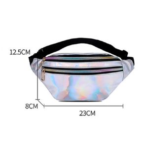 Riñonera Holográfica Personalizada, Riñonera de PU con Efecto Láser, Riñonera de Moda con Cinturón Ajustable para Mujer, para Fiestas, Festivales, Viajes, Deportes - Product Image 2