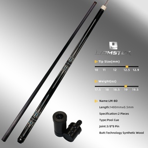 ไม้คิวพูล Little Monster BD คาร์บอนไฟเบอร์, ไม้คิวบิลเลียดขนาด 12.5 มม. แกนไม้คิวแบบ Low Deflection, ไม้คิวสำหรับโต๊ะพูล - Product Image 4