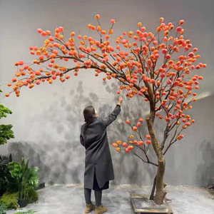 <span class=keywords><strong>Arbre</strong></span> de kaki artificiel en fibre de verre pour aménagement paysager de centres commerciaux et hôtels, et pour vitrine de salon ou de magasin - Product Image 3