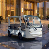 Bus électrique de tourisme 8 places, mini, fermé, avec batterie au plomb 48V et moteur AC, idéal pour les visites de jardins et de complexes hôteliers