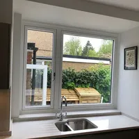 Moderne Doppelverglaste UPVC-Schiebetüren PVC-Drehfenster mit Aluminiumlegierungsrahmen für den Außenbereich für Hotels