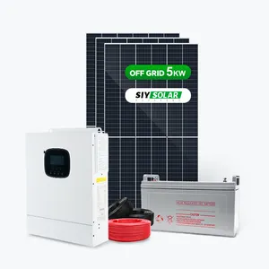 农场离网太阳能混合动力3Kw 5Kw 10Kw光伏电池板太阳能系统成套太阳能系统家用电源