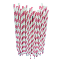 Prix de gros pailles jetables à rayures vertes et blanches pour thé à bulles pailles en papier pour boire des boissons pailles en papier