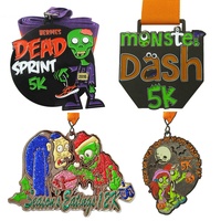 Médailles de sport modernes et antiques en métal, personnalisées sur mesure, pour marathon, course à pied, marche, Halloween - Vente en gros directe usine