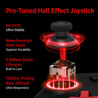 WOOKING GC Wireless Gamepad Hall Joystick Pencahayaan RGB Getaran Ganda Sensor Gerak Tri-Mode 2.4G Nirkabel/Berkabel Kompatibel