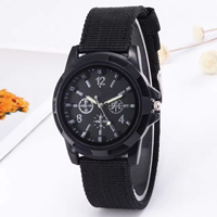 Montres classiques à quartz pour hommes, femmes et enfants, en nylon tressé, pour le sport quotidien en extérieur – Vente en gros usine 2025