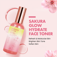 Marque privée Produit de soin de la peau Maquillage Hydratant Rétrécissement des pores Éclaircissant le teint de la peau Levure Sakura Tonique pour le visage