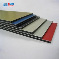 Panel Compuesto de Aluminio Alcobond ACP de 8 mm y 4 mm, Anodizado Espejo, Ligero, Ignífugo, Diseño Moderno, para Uso en Exteriores, Hoteles