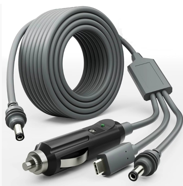 3 в 1 Мини-кабель питания 18AWG DC USB C PVC куртка совместимый автомобильный DC Jack кабель питания камеры