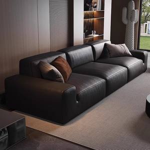 ГОРЯЧАЯ РАСПРОДАЖА: Модульный кожаный диван в итальянском минималистичном стиле, вдохновленный кубами, с подушками из смесового пуха, обивка из натуральной кожи высшего качества, импортный. - Product Image 1