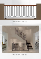 Rampe d'escalier en fer forgé artisanal au design contemporain pour villa et hôtel
