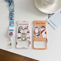 6 styles de porte-cartes rétractables Mofusand Animal Shark Cat pour cartes d'identité, étudiants, anime, avec cordon de cou pour téléphone