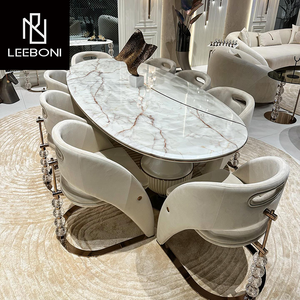 Fabrication de meubles de salle à manger design classique Chaises de salle à manger de luxe personnalisées longues 260 cm <span class=keywords><strong>Table</strong></span> à manger en marbre faite à la main - Product Image 3