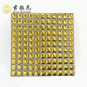 Gạch Ốp Tường Khảm Kim Loại Màu Vàng Kim Lấp Lánh Hình Vuông Sang Trọng 1 Inch Có Chấm Bi Gạch Phòng Tắm Bằng Gốm Molaik Màu Vàng Kim - Product Image 6