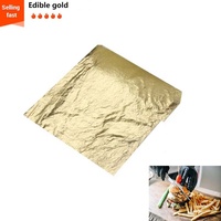 Feuille de peinture de feuille d'argent pur, 9.33x9.33 cm, transfert de feuille d'or, peinture de feuille d'or comestible, 4.33x4.33cm, livraison gratuite