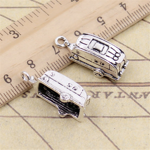 Dijes hechos a mano 26x7x6mm remolque <span class=keywords><strong>de</strong></span> viaje caravana colgantes DIY pulsera ajuste chapado en oro Vintage tibetano plata Color aleación principal - Product Image 2