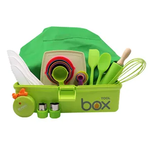 Mini juego <span class=keywords><strong>de</strong></span> cocina real para niños, utensilios <span class=keywords><strong>de</strong></span> silicona para hornear, conjunto <span class=keywords><strong>de</strong></span> cocina, accesorios <span class=keywords><strong>de</strong></span> cocina con delantal - Product Image 1