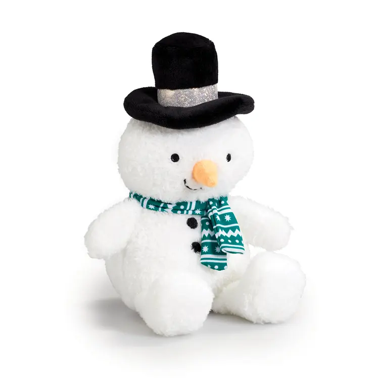 Atacado de fábrica muito bonito pelúcia boneco de neve, brinquedo, presente de natal, boneca da menina, homens de neve branco