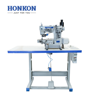 จักรเย็บผ้าอินเตอร์ล็อคแบบเตียงแบนขนาดเล็ก รุ่น HK-600-35BB-AT พร้อมระบบขับเคลื่อนโดยตรง ใบมีดตัดด้านซ้าย และระบบตัดอัตโนมัติ - Product Image 4