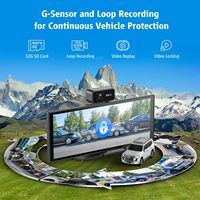 Écran CarPlay sans fil portable 11,5 pouces, écran tactile IPS, autoradio Android Auto, caméra de tableau de bord avant/arrière 4K 1080P