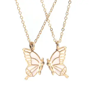 Beauty Butterfly Pendant Necklaces for Women Girl Special Gift for Mother Daughter Fine Chain Chokers for Sister Friend