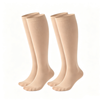 Chaussettes de compression CHOOYOU pour femmes et hommes, chaussettes de soutien en microfibre douce, hauteur genou, pour les voyages, la course à pied, le travail