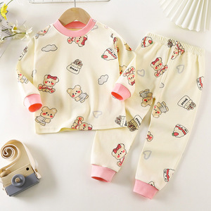 BOTTCOOLA <strong>Cheap</strong> Custom Colorful Print <strong>Clothes</strong> Long Sleeve Child Winter Pajamas <strong>Boy</strong> and Girl 2 PCS Suit Kids Sleepwear Cloth Sets - Product Image 2