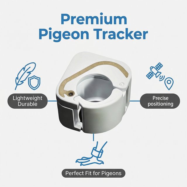 Professional Plastic Pigeon Tracker IP67 Anti-cheating 160 Hours Standby Time Racing Pigeon GPS Tracker Flight Track Playback