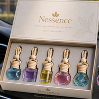 Nouveau design en stock : Diffuseur de voiture en bois en forme de boule, mini, parfumé, avec pince, design unique, idéal comme cadeau assorti