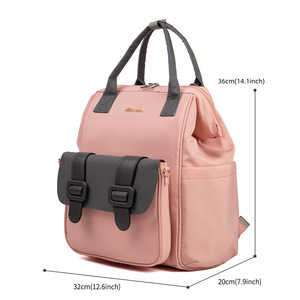 Usine en gros 3-en-1 extérieur maman Nappy sac à couches Polyester sac à dos avec motif imprimé <span class=keywords><strong>pas</strong></span> <span class=keywords><strong>cher</strong></span> tissu humide bébé Nappy sac - Product Image 3