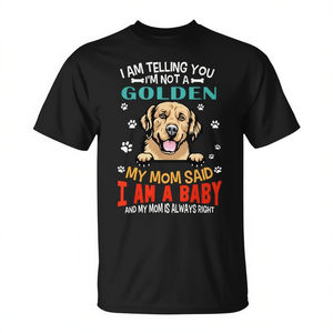 T-shirt pour maman de Golden Retriever, manches courtes, col rond, unisexe, adulte, impression numérique, promotionnel - Product Image 2