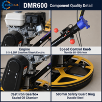 Allanadora de Concreto XUANHUA de Fábrica OEM, 580 mm, 3 Opciones de Potencia: Gasolina, Diésel, Eléctrica, 60-100 r/min, CE