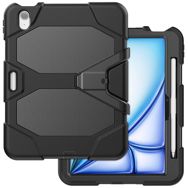 Suitable for iPad Air 11-inch silicone tablet protective case for Air 6 stand with magnetic pen slot hot-selling mirror surface