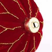 NUEVO Éxito de Ventas: Adorno Navideño de Bola Roja de Cristal Ecológico de Alta Calidad con Malla Flocada, 12 cm y 15 cm, para Colgar en Árboles