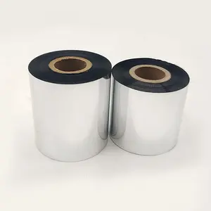 Sáp đen nhựa Ribbon truyền nhiệt Ribbon máy in ttr Ribbon Tương thích với máy in nhãn