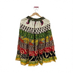Silk Patchwork Boho Long <b>Skirt</b>, Colorful <b>Gypsy</b> Maxi <b>Skirt</b>, Handmade Tiered <b>Skirt</b>, Hippie Festival <b>Skirts</b>, Gift For Her - Product Image 1