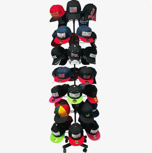 Movable Multi-Layer Upright Hard <strong>Hat</strong> Hanger <strong>Stand</strong> Rack Display for Cap 7 Layer Cap Display <strong>Stand</strong> - Product Image 1