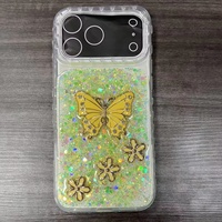 Coque de téléphone en TPU à motif papillon scintillant pour iPhone 18 17 16 15 14 13 12 11, coque arrière brillante et féminine pour TECNO Spark50 Camon50