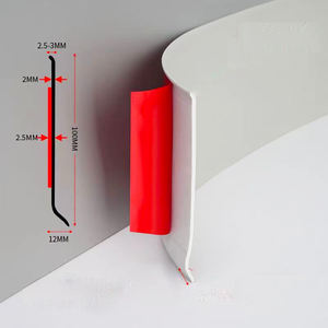 Modern PVC kendinden sopa süpürgelik Trim esnek kendini Pvc yapıştırıcısı süpürgelik kauçuk süpürgelik kalıp Trim - Product Image 3