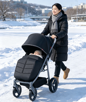 Poussette bébé JXB à isolation thermique intégrale pour les voyages ou l'usage quotidien