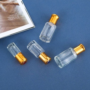 Wholesale 3ml 6ml 9ml 12ml Golden <b>Perfume</b> Roller <b>Bottle</b> Octagonal Essential Oil Roll on Glass <b>Bottle</b> - Product Image 2