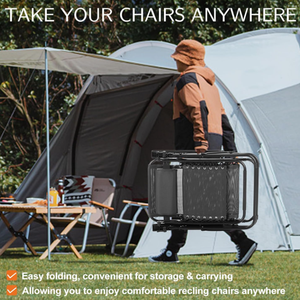 Kursi Zero Gravity Portabel, Kursi Santai Lipat untuk Berkemah, Teras, dengan Tempat Minum, Bantal yang Dapat Disesuaikan, untuk Pinggir Kolam Renang, Halaman Belakang, dan Rumput - Product Image 6